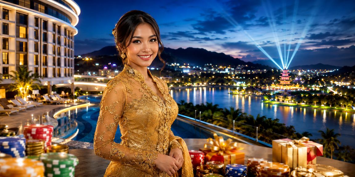 Pemain wanita Malaysia berpakaian kebaya menikmati pengalaman pertaruhan dalam talian di 214